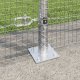 vidaXL Ogrodzenie z drutu spawanego z 7 flanszowymi słupkami 1.4x10 m stal ocynkowana 3
