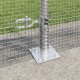 vidaXL Ogrodzenie z drutu spawanego z 13 słupkami flanszowymi 0.8x25 m Stal ocynkowana 4