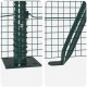 vidaXL Ogrodzenie ze spawanej siatki z 13 słupkami z flanszami Zielone 0.8x25 m Stal 8