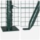 vidaXL Spawane ogrodzenie z 13 słupkami flangowanymi Zielone 1x25 m Stal 8