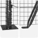 vidaXL Ogrodzenie z drutu spawanego z 7 słupkami flanged szary 0.4x10 m stal 8