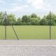 vidaXL Spawane ogrodzenie z 7 słupkami z flanszą Szary 1,6x10 m Stal 1
