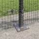vidaXL Ogrodzenie z 13 słupkami z podwójnym kołnierzem Szary 0.4x25 m Stal 4