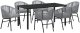 vidaXL Zestaw 7 częściowy do jadalni  Szare Polirattan 2