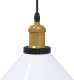 vidaXL Lampa wisząca z regulacją wysokości E27 połysk biały 7