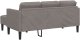 Kanapa narożna vidaXL 3-osobowa taupe 160 cm z tkaniny 4