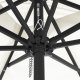 vidaXL Kwadratowy Parasol Ogrodowy z Oświetleniem LED 295x245 cm Beżowy 4