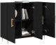 vidaXL Szafka Czarny Dąb 90x34x80 cm z drewna inżynieryjnego 3