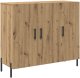 Szafka Artisan w kolorze dębowym 90x34x80 cm z drewna inżynieryjnego od vidaXL 1