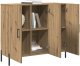 Szafka Artisan w kolorze dębowym 90x34x80 cm z drewna inżynieryjnego od vidaXL 2