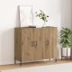 Szafka Artisan w kolorze dębowym 90x34x80 cm z drewna inżynieryjnego od vidaXL 3