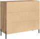 Szafka Artisan w kolorze dębowym 90x34x80 cm z drewna inżynieryjnego od vidaXL 4