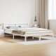 vidaXL Ramka łóżka z zagłówkiem Biała 160x210 cm Lite drewno sosnowe 1