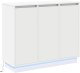 vidaXL Białe sideboard z LED, 90x32x75 cm, z drewna inżynieryjnego 2