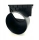 Gutter end wall ACO Euroline/Hexaline, PP, black, with pipe connection DN110 1