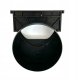 Gutter end wall ACO Euroline/Hexaline, PP, black, with pipe connection DN110 3