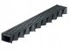 Gutter end wall ACO Euroline/Hexaline, PP, black, with pipe connection DN110 6