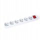 OMEGA EXTENSION CORD LISTWA ZASILAJĄCA 1,5M 16A 6 SOCKET TYPE E FRENCH WHITE [46083] 1