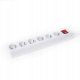 OMEGA EXTENSION CORD LISTWA ZASILAJĄCA 1,5M 16A 6 SOCKET TYPE E FRENCH WHITE [46083] 1