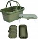 PLATINET CAMPING PICNIC BASKET 47X29X23,5 CM, 16L, FOLDING, WITH 2 IN 1 LID / TABLE GREEN [46139] 1