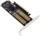 InLine® PCIe Karte x16 zu 2x M.2, 1x mSATA 1