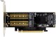 InLine® PCIe Karte x16 zu 2x M.2, 1x mSATA 4