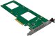 InLine® PCIe Karte zu 2x intern U.2 NVMe SFF-8639 – Bifurcation, PCIe x8, schmal 5