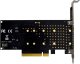 InLine® PCIe Karte zu 2x intern NVMe M.2 Key M – Bifurcation, PCIe x8 5