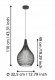 Pendant lamp EGLO Razoni, 1 x E27, 40W, black, o32.5 x h110 cm 4