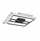 Ceiling LED lamp EGLO Calagrano, 21.5W, RGB, 2900lm, black, 45 x 45 x 5 cm 3