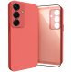 Etui do Samsung Galaxy S24 (Silikonowe, Osłona Kamery, Czerwone)   Szkło 9H 1