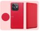 ETUI Z KLAPKĄ DO OPPO A40 CZERWONE ZAMYKANE MAGNETYCZNE KABURA OBUDOWA CASE 3