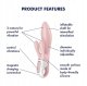SATISFYER_Air Pump Bunny 3 pompowany wibrator z wypustkami do łechtaczki Pink 3