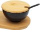 ZESTAW CERAMICZNA CUKIERNICZKA I MLECZNIK NA BAMBUSOWEJ PODSTAWCE BRUNBESTE BB-4503 4