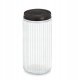 Zeller Słoik z metalową pokrywką KITCHEN ESSENTIALS, ryflowane szkło 1