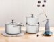 Le Creuset 5-częściowy zestaw garnków ze stali nierdzewnej 3-ply Plus 3