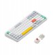 NuPhy - Halo96 V2 QMK/VIA Wireless Mechanical Keyboard Ionic White / Silent Red Clear-Top (45gf) 1
