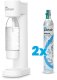 Saturator Dafi PushAir + butelka + 2 x gaz Biały 2