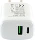 Ładowarka sieciowa USB-C PD 20W i USB-A QC 18W 5