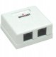 Gniazdo natynkowe 2x RJ45 Cat5e UTP beżowe 1