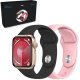 Extralink Lifestyle Smartwatch F89 | Smartband | Złoty + różowa/czarna opaska 1