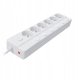 Solight Solight 6z prodlužovací přívod, 3m, 3 x 1mm2, bílý, 6+1 vypínač 2