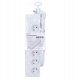 Solight Solight 6z prodlužovací přívod, 3m, 3 x 1mm2, bílý, 6+1 vypínač 6