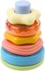 Wieża z Kółek Układanka Sensoryczna Dla Malucha Pastelowa 17cm 4