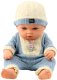 Lalka Bobas W Dzianinowym Niebieskim Ubranku Czapeczka 3