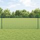 vidaXL Ogrodzenie ze spawanej siatki  z 5 słupkami U Zielone 0.8x10 m Stal 1