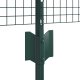 vidaXL Zielona spawana siatka z 5 słupkami  0.8x10 m ze stali 5