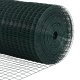 vidaXL Zielona spawana siatka z 5 słupkami  0.8x10 m ze stali 7
