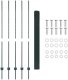 vidaXL Ogrodzenie z drutu spawanego z 5 słupkami U Zielone 1,5x10 m Stal 3