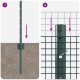 vidaXL Ogrodzenie z drutu spawanego  z 22 słupkami U Zielone 0.5x50 m Stal 8